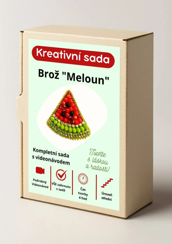 DIY sada brož meloun