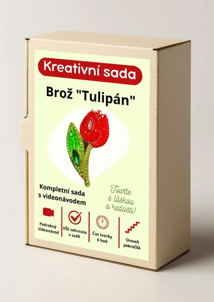 DIY sada brož tulipán