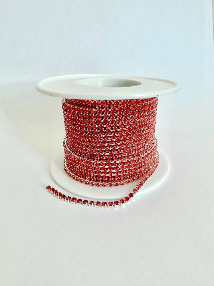 Štrasové řetízek 2 mm