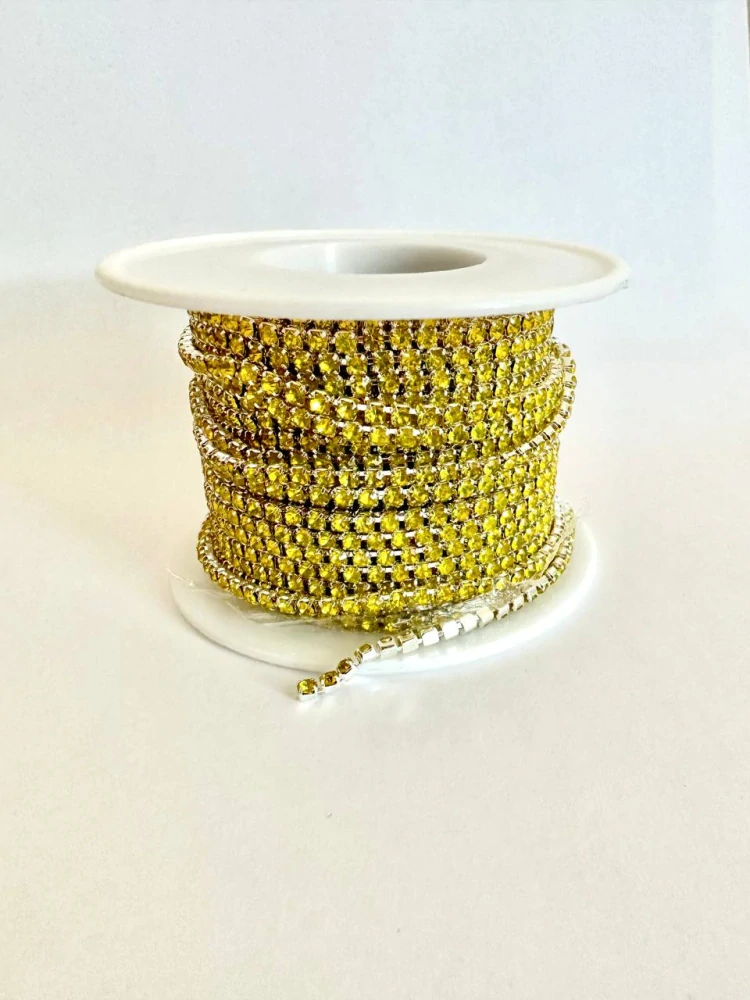 Štrasové řetízek 2 mm