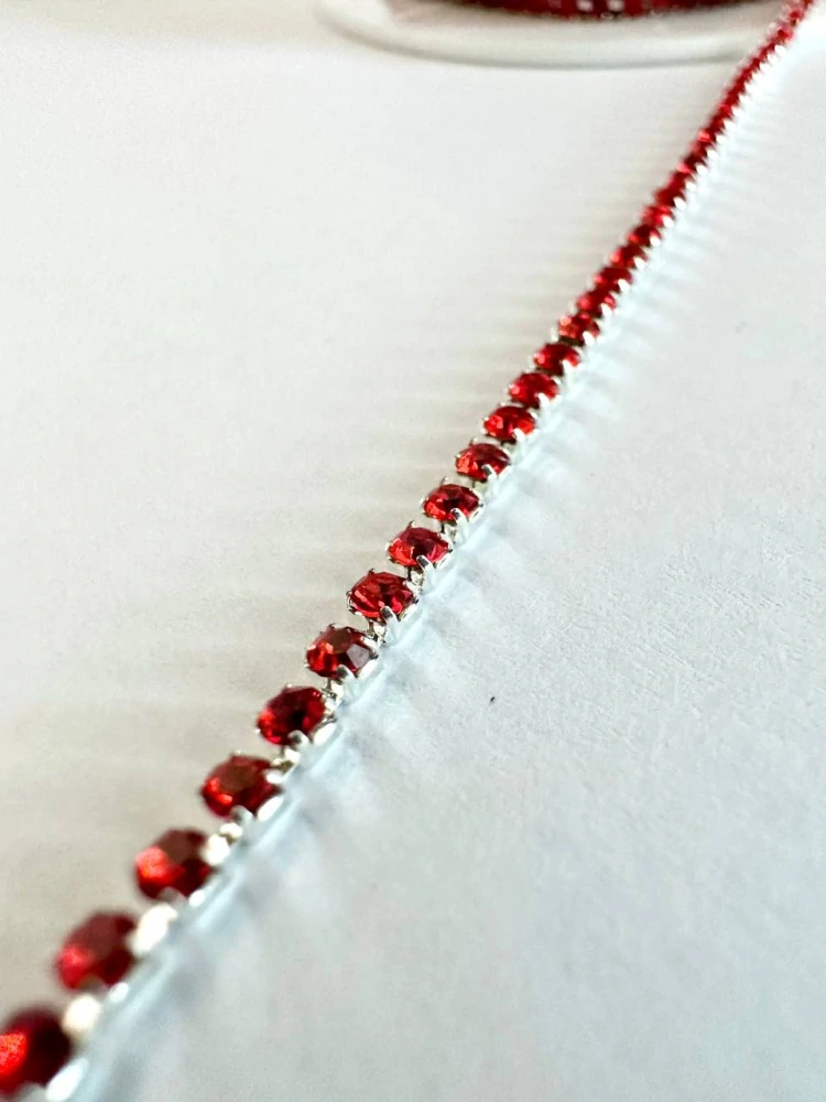 Štrasové řetízek 2 mm