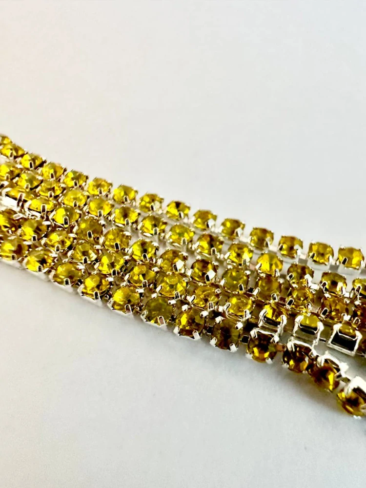 Štrasové řetízek 2 mm