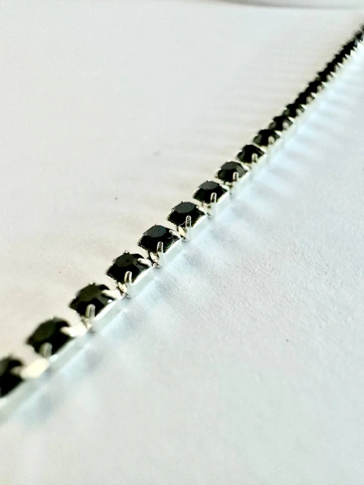 Štrasové řetízek 2 mm