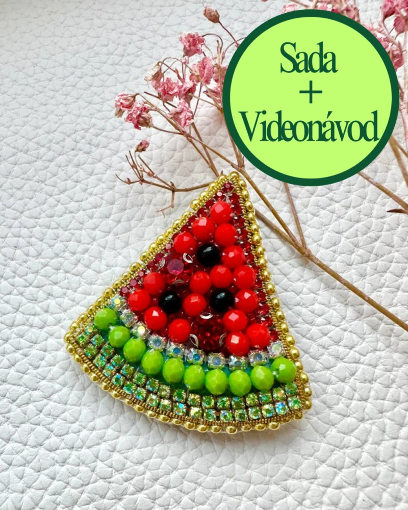 DIY sada brož meloun
