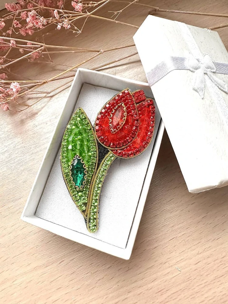 DIY sada brož tulipán