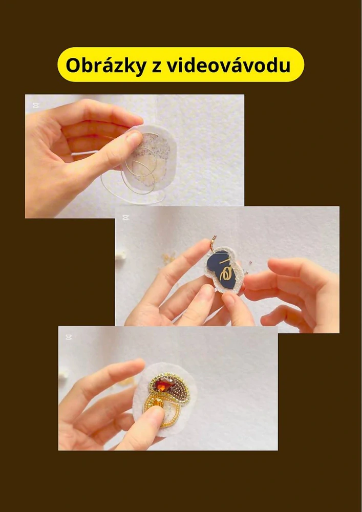 DIY sada brož žalud