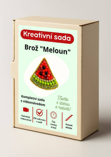 DIY sada brož meloun