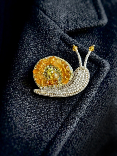 Brož šnek jantar 🐌